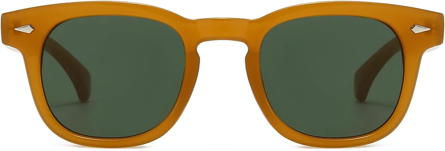 

Солнцезащитные очки с защитой UV400 | Коричневая круглая оправа с заклепками | Для женщин и мужчин, для занятий спортом на открытом воздухе и вождения DSVIGF, 12