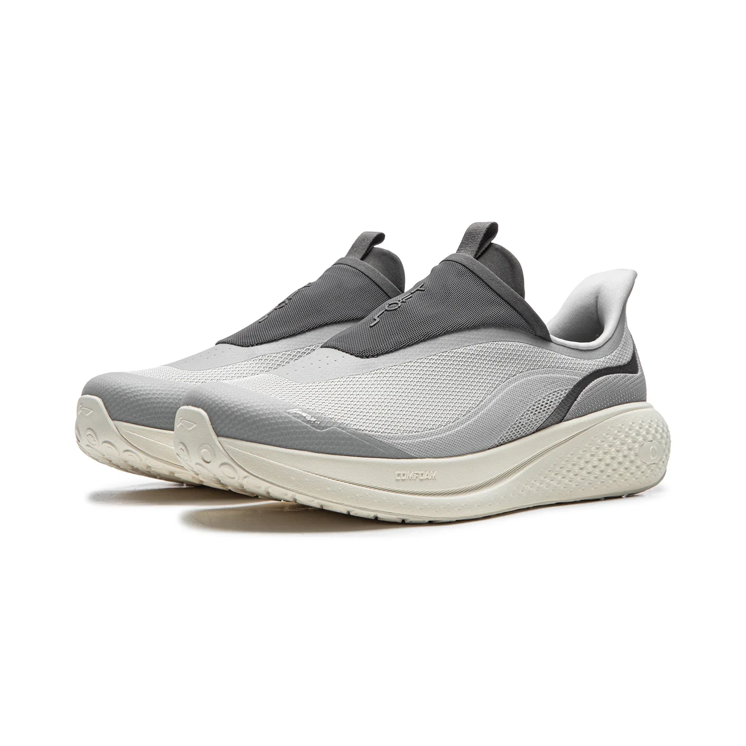 Кроссовки Li-Ning SOFT GO 3 мужские низкие повседневные с амортизацией, поддержкой и отскоком, Waterdrop Gray/Obsidian Gray — фото 4