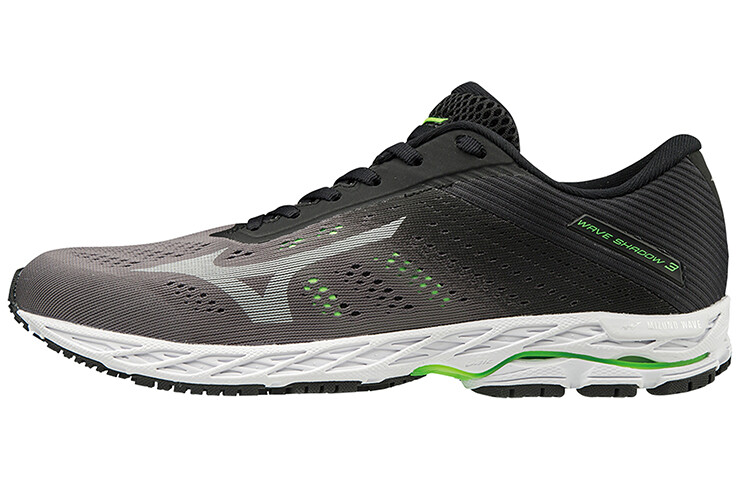

Кроссовки Wave Shadow 3 для бега мужские с низким верхом, черные/серые Mizuno