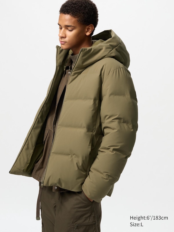 

Бесшовная пуховая парка Uniqlo, коричневый