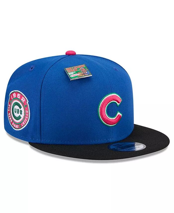

Мужская бейсболка-кепка королевского/черного цвета Chicago Cubs с арбузом Big League Chew Flavor Pack 9FIFTY New Era
