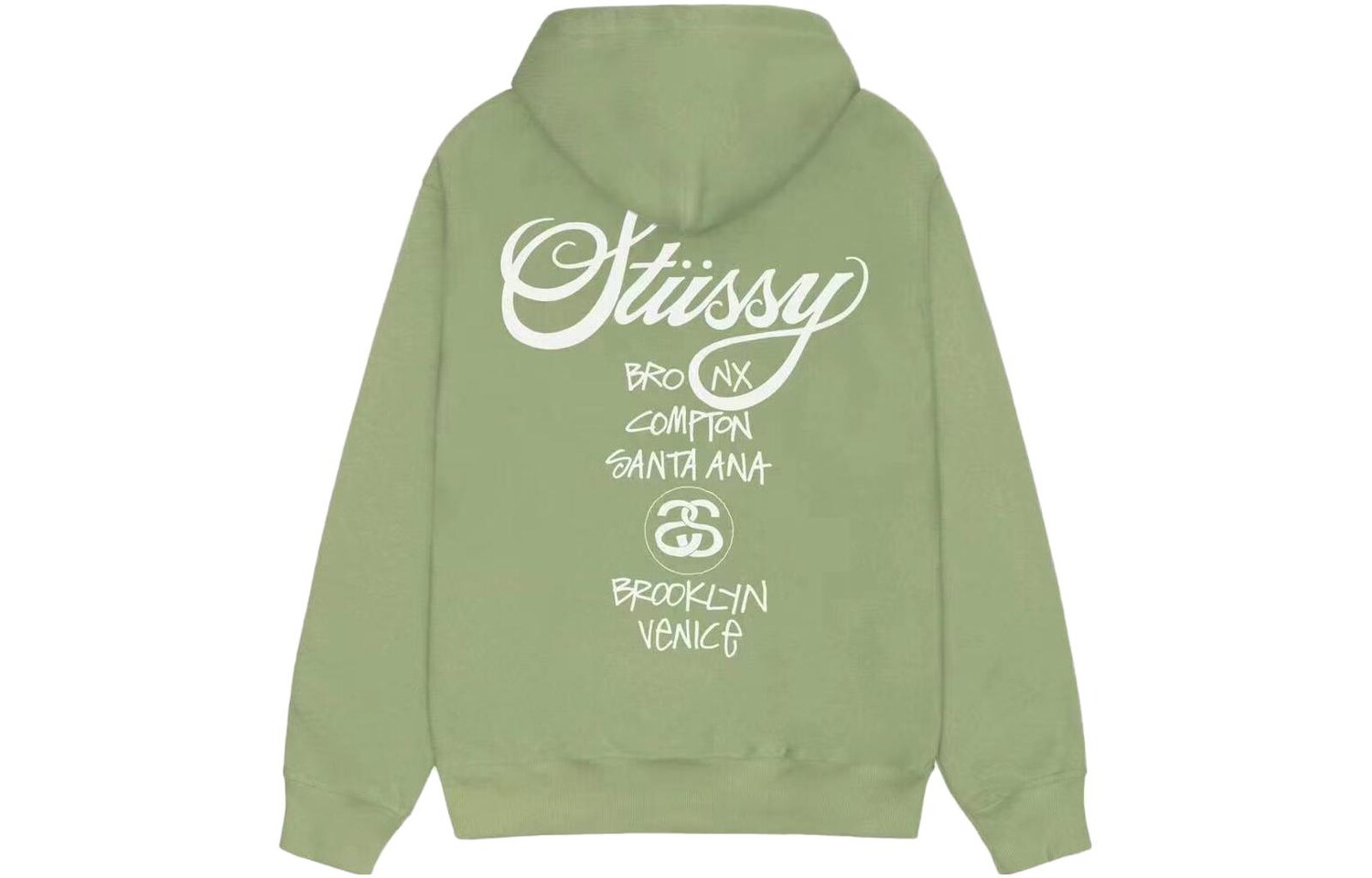 

Толстовка с капюшоном на молнии с логотипом Stüssy Stussy, желтый
