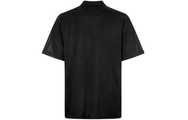 Футболка men's y-3 casual solid color cotton polo shirt black Adidas, черный — фото 2
