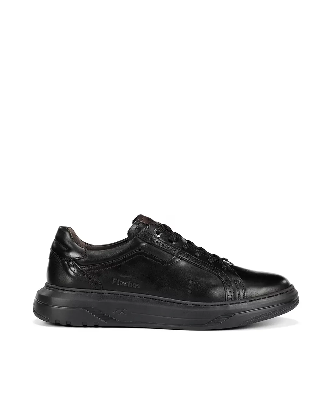 Мужские кожаные туфли на шнурках Fluchos, Negro Brillante
