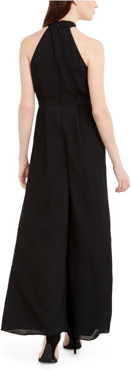 Женский комбинезон Calvin Klein с халтер-воротом и брюками-палаццо, Black — фото 2