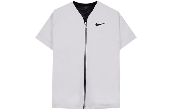 Спортивная футболка men's lab nrg fog baseball top zipper double sided baseball uniform short sleeve jacket camouflage blue black Nike, черный — фото 3