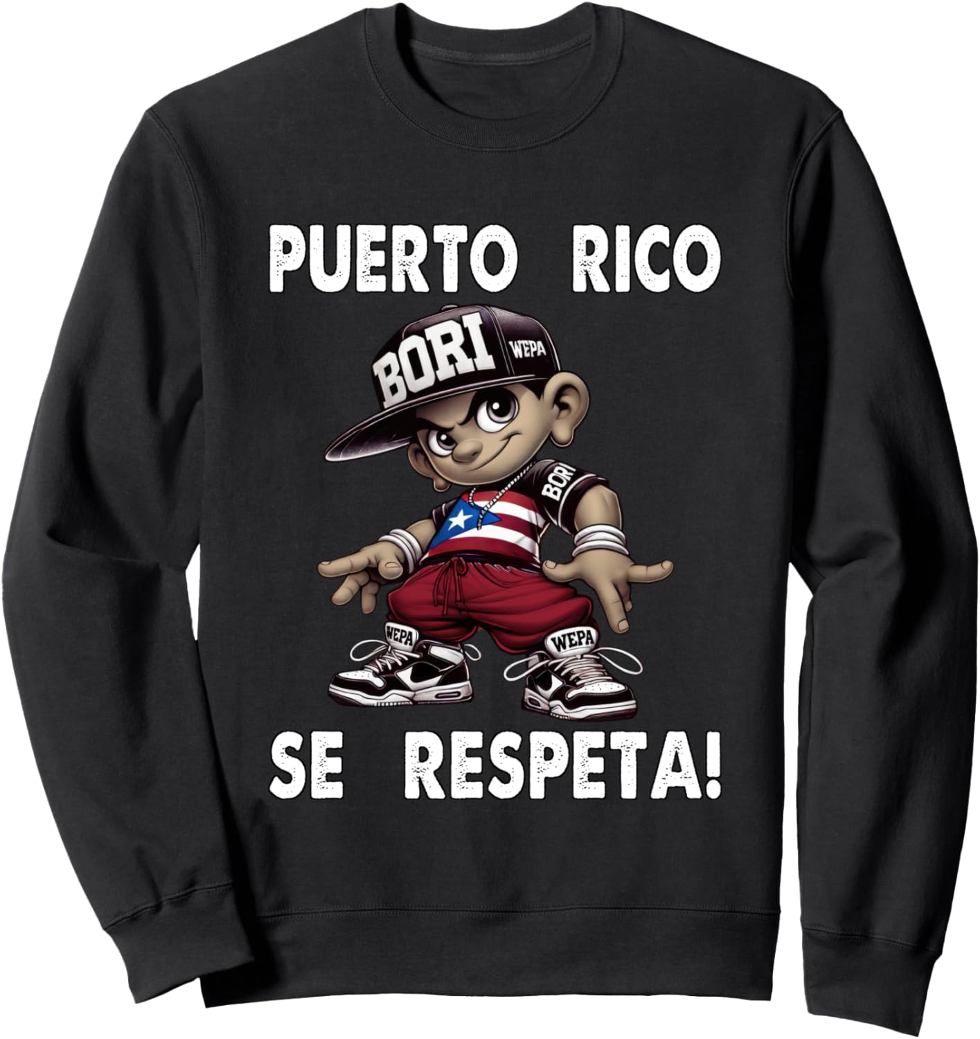 

Толстовка с флагом Puerto Rico Se Respeta Boli Wepa Kids PR Puerto Rico Se Respeta Collection, More Here, черный