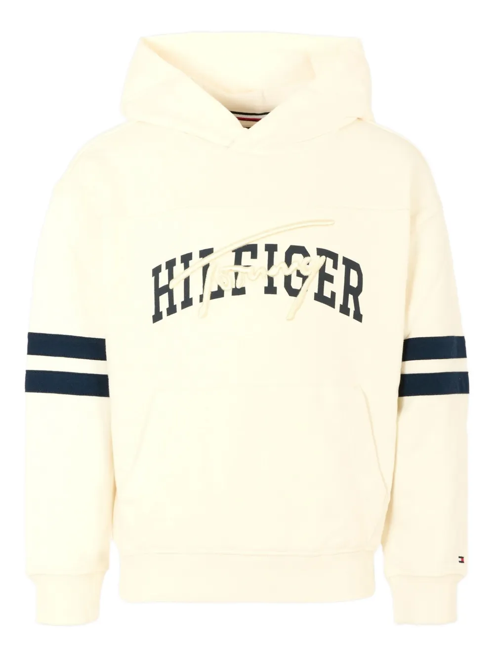 

Толстовка с капюшоном и вышитым логотипом на рукавах Tommy Hilfiger Junior, нейтральный