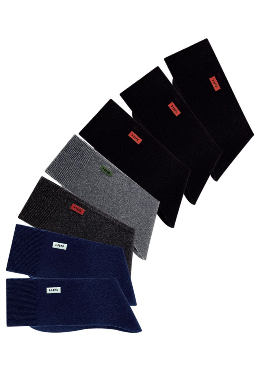 

Носки H.I.S, цвет marine blue/Dark grey/mottled grey/Black