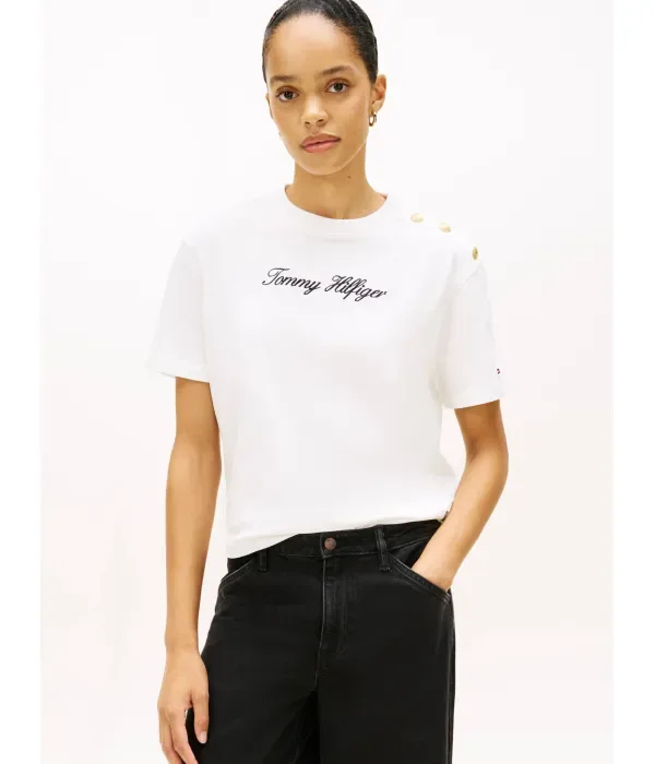 Футболка loose fit Tommy Hilfiger, экрю