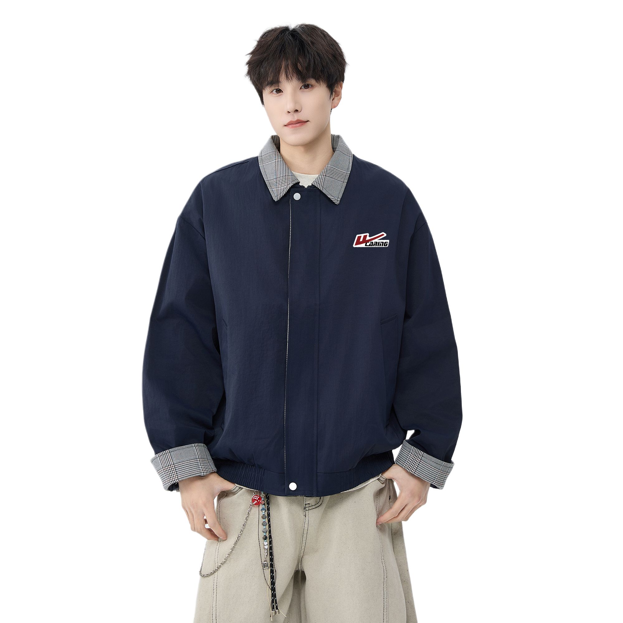 

Куртка Unisex Lapel Moderate WARRIOR, темно-синий (diy badge)