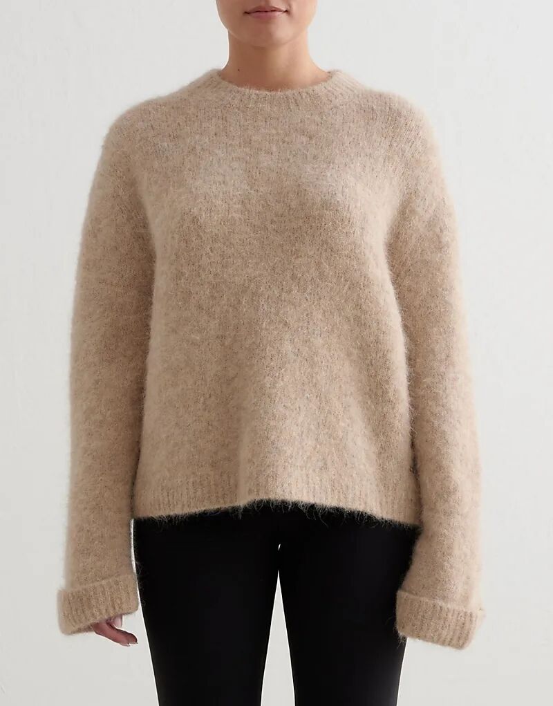 

Вязаный свитер из альпаки Aim'n Dark Clay цвета темной глины