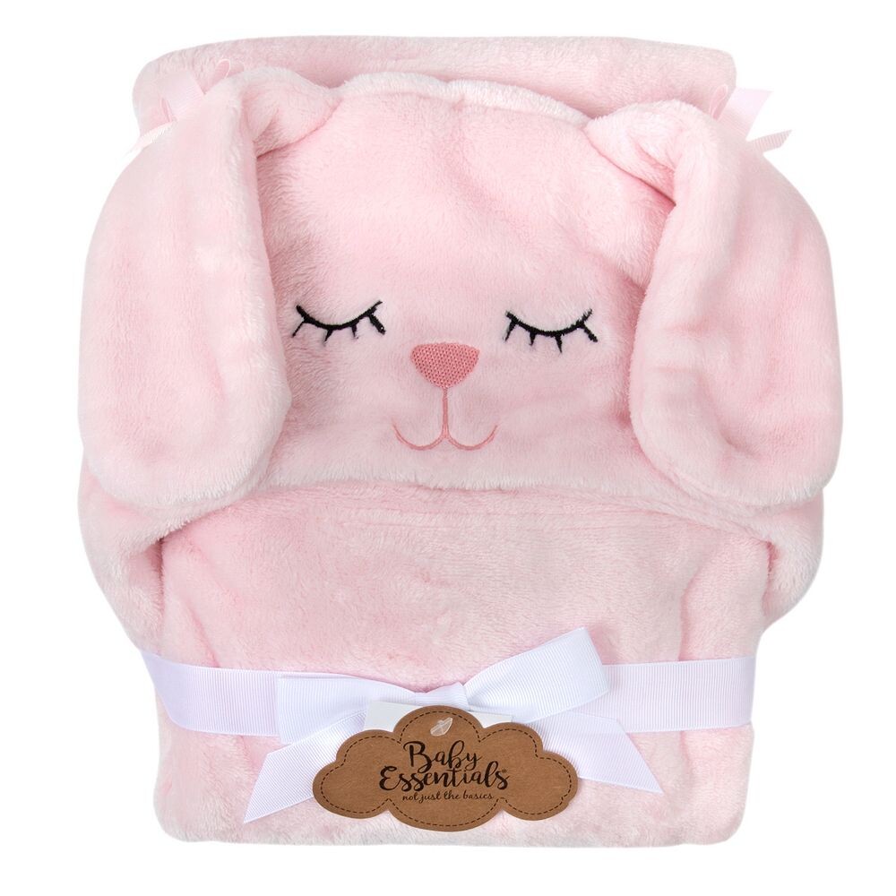 

Детское одеяло с капюшоном Baby Essentials Bear, розовый