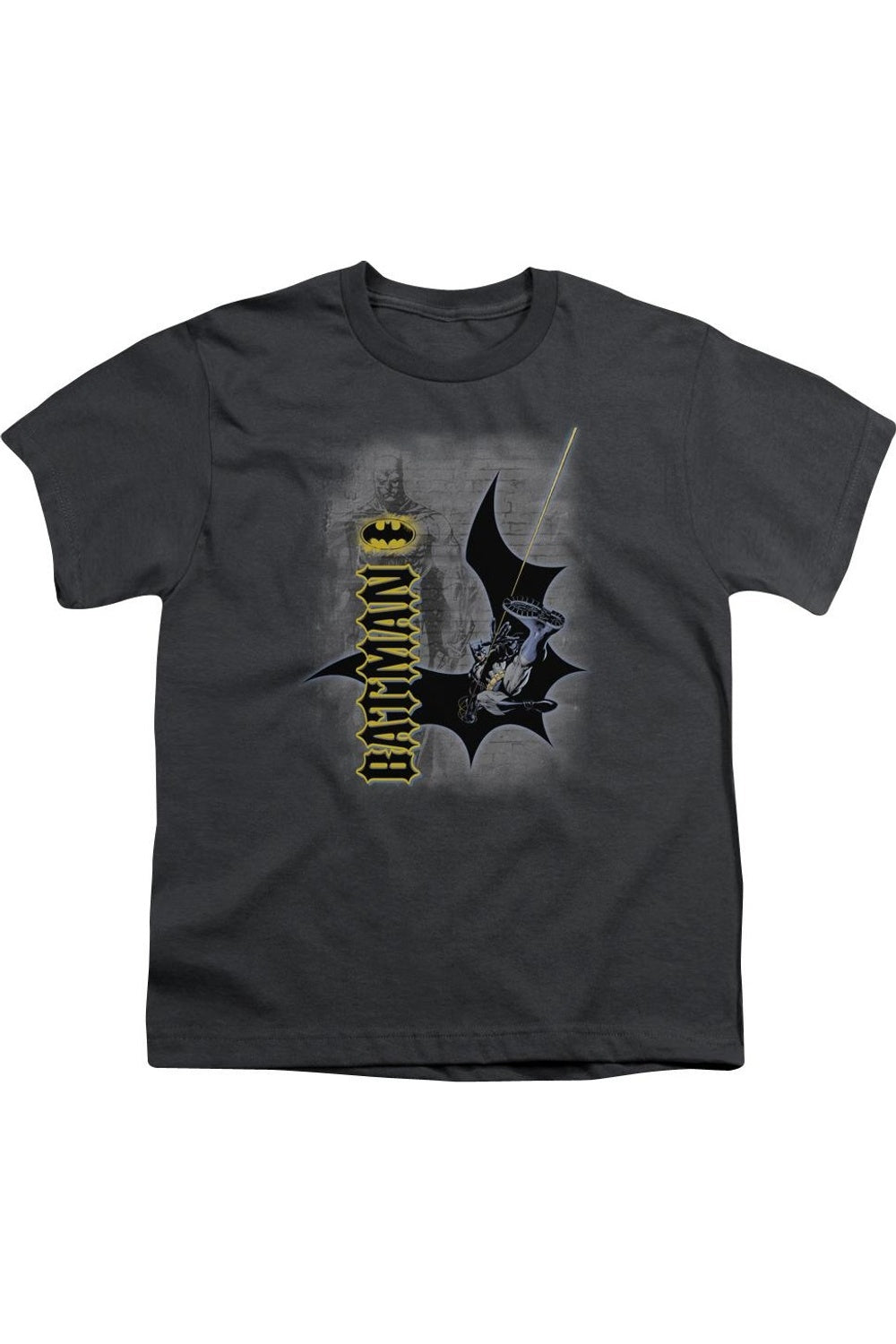 

Футболка с коротким рукавом для детей Batman Swing Into Action Gildan, Charcoal