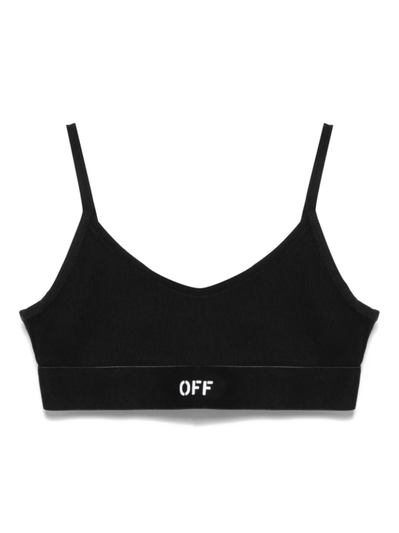 

Бюстгальтер в рубчик Off-White, черный