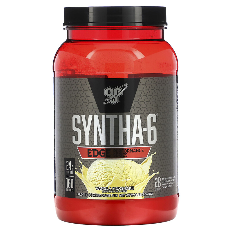 

BSN, Syntha-6 Edge, протеиновая смесь для приготовления напитка, ванильный молочный коктейль, 1,06 кг (2,34 фунта)