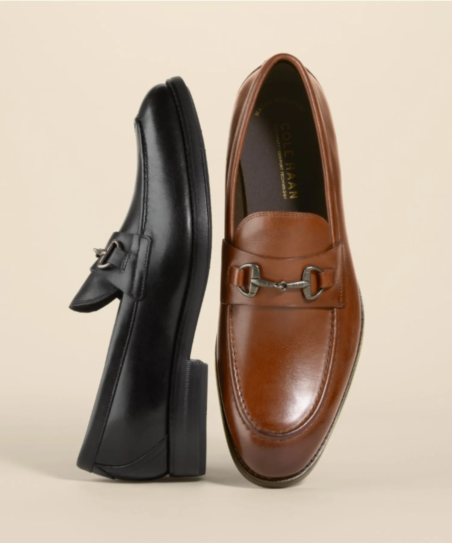 Мужские лоферы с декоративной пряжкой Grand из натуральной кожи COLE HAAN черные — фото 2