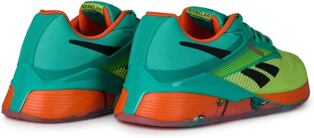 Кроссовки Reebok Unisex Nano X4, черный/зеленый/желтый — фото 4