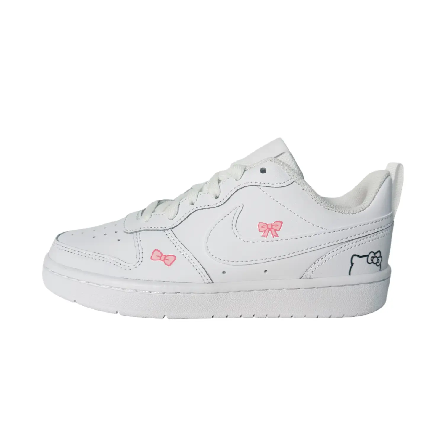 

Nike Кроссовки Court Borough Hello Kitty Plays With Butterflies Leather Low top Skateboard Unisex White