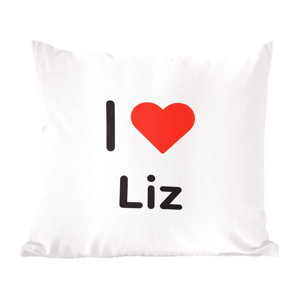 

MuchoWow декоративная подушка диванная подушка гостиная декоративная подушка 40x40 см I love - Liz - Girl - чехлы на диванные подушки - без наполнителя