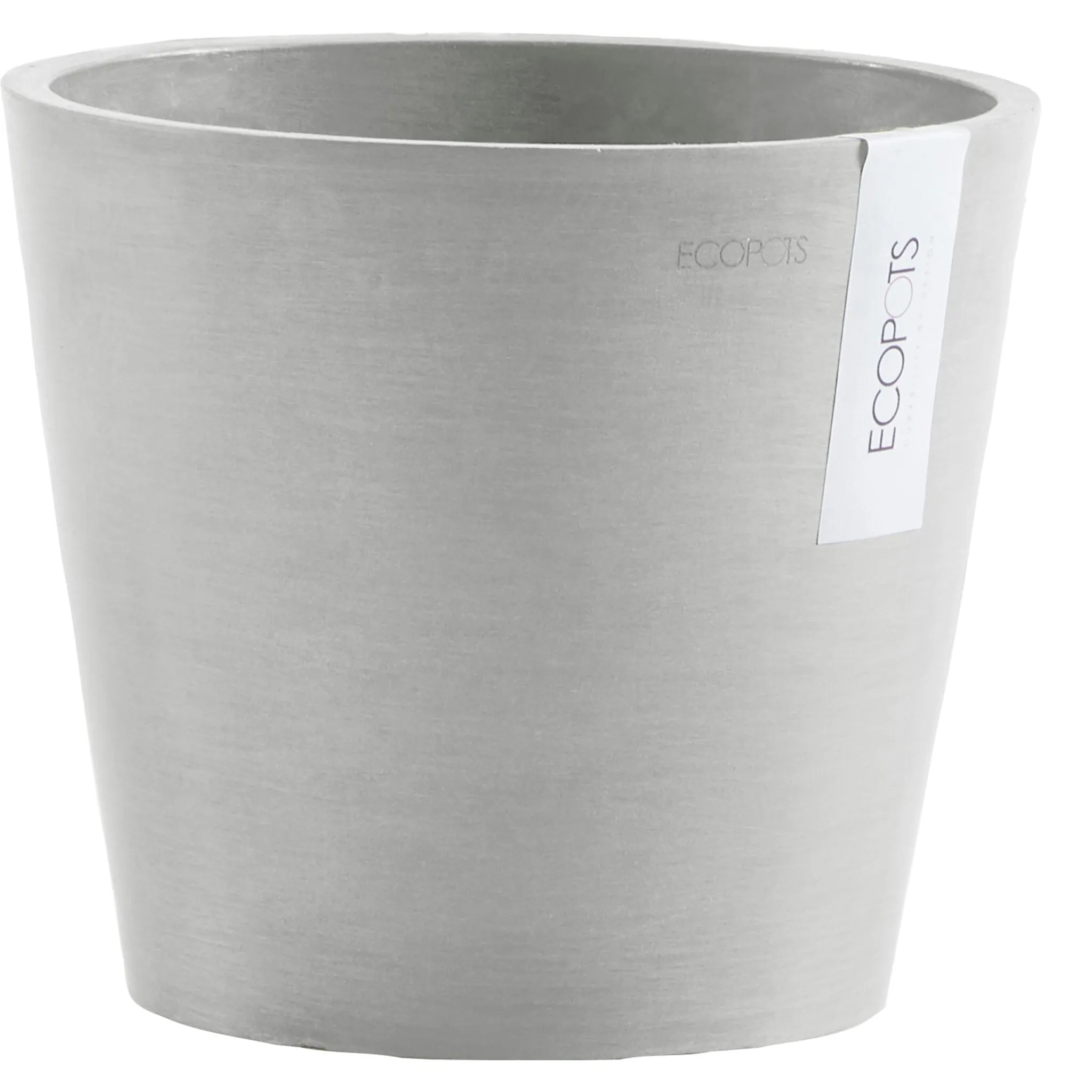 

Цветочный горшок ECOPOTS «AMSTERDAM White Grey», ШxГxВ: 20x20x17,5 см, с резервуаром для воды, белый/серый