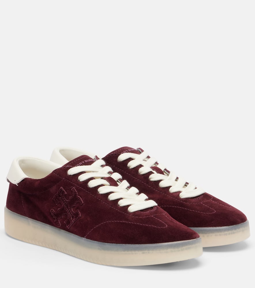 Феникс замшевые кроссовки Tory Burch, Dark Carmine/Blanc