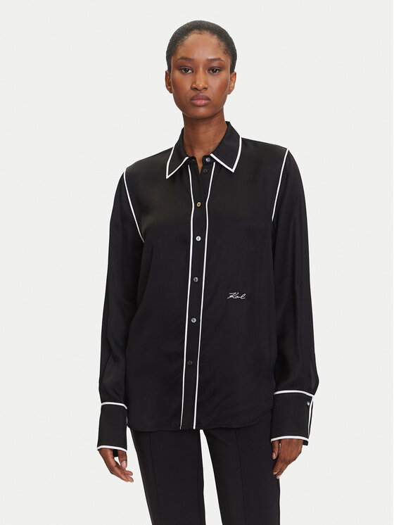 

Рубашка regular fit A3W11012 Karl Lagerfeld, чёрный