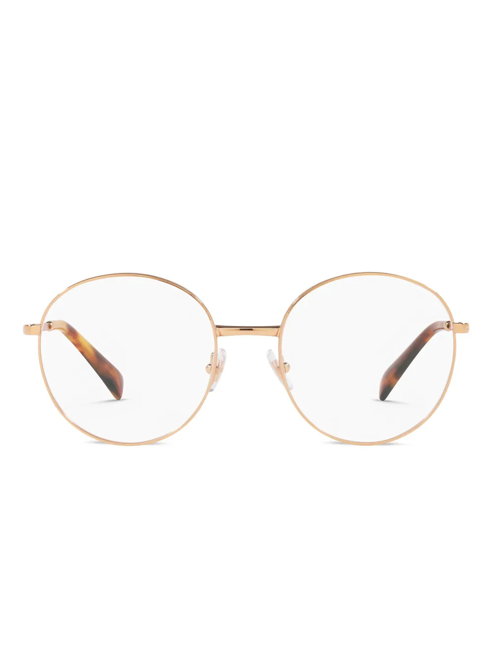

Очки в круглой оправе Miu Miu Eyewear, золотой