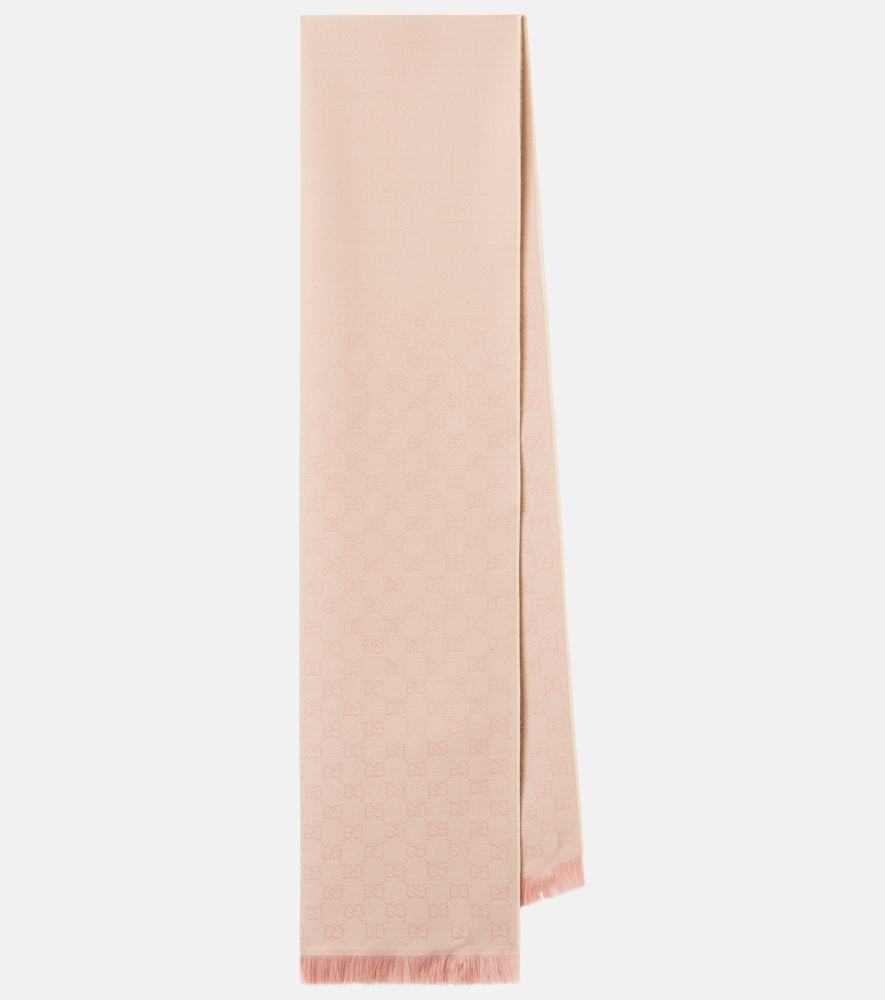 

Шерстяной шарф Gg Gucci, Roseate/Pink