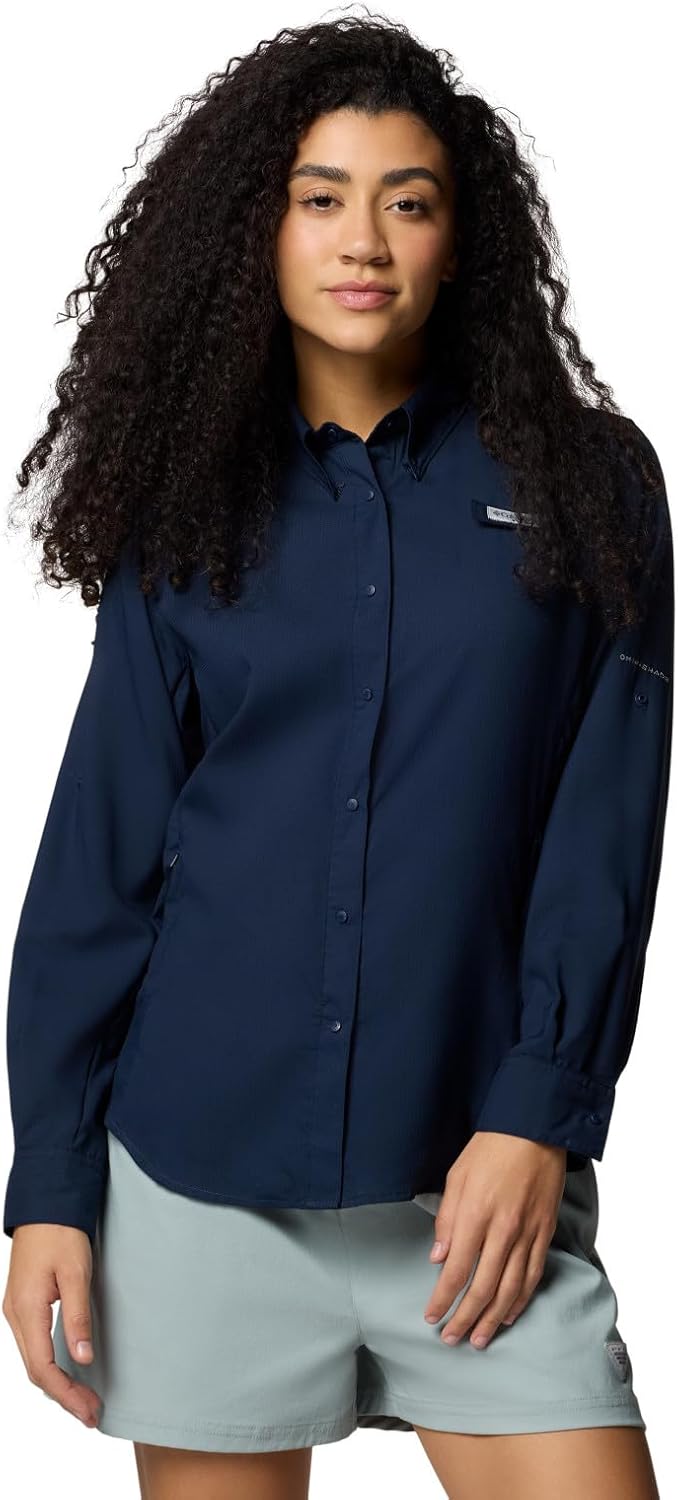 

Columbia Sportswear женская рубашка с длинным рукавом Tamiami II Plus-Size, Collegiate Navy