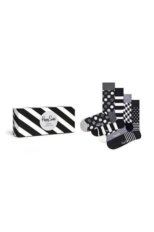 

4 пары носков Happy Socks, черный