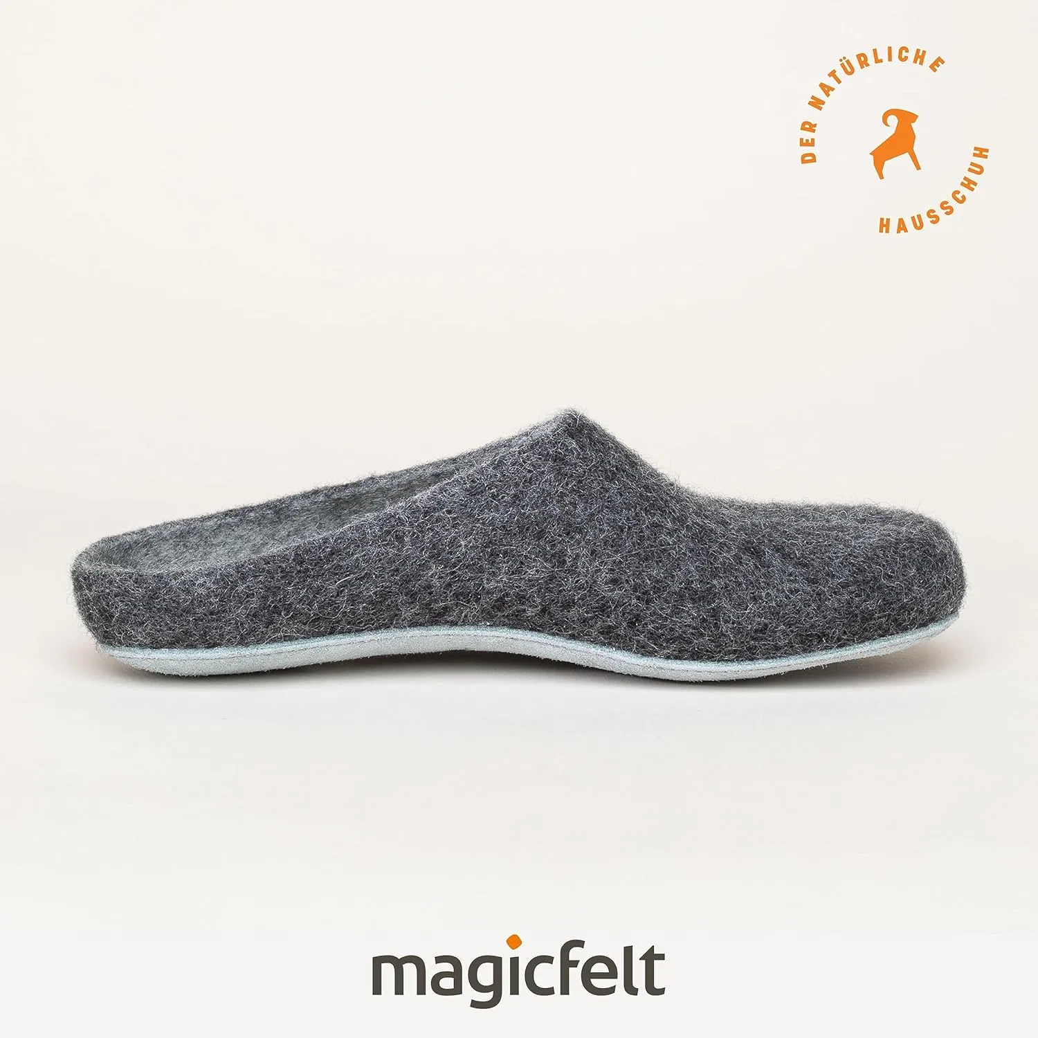Войлочные тапочки Magicfelt AP 701 из 100% мериносовой шерсти | Тапочки для мужчин и женщин с высококачественной кожаной подошвой - Сделано в Тироле, Charcoal Grey — фото 4