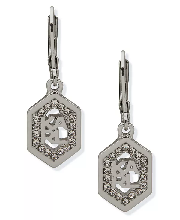 

Серьги-Подвески с логотипом из стекла и камня Karl Lagerfeld Paris, white