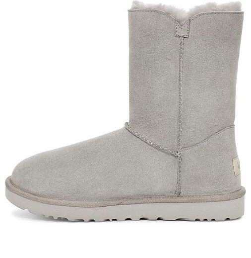 Ботинки зимние UGG с подвеской в виде кнопки, серый