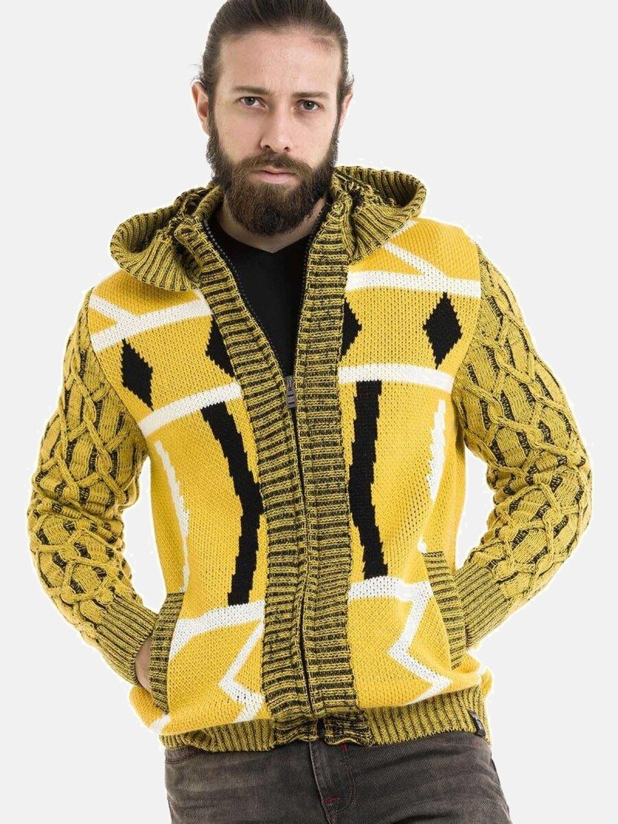 

Вязаный кардиган CIPO & BAXX Knit Cardigan, желтый