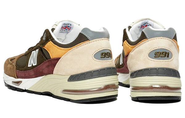 Кроссовки 991 сделано в Англии New Balance, коричневый — фото 4