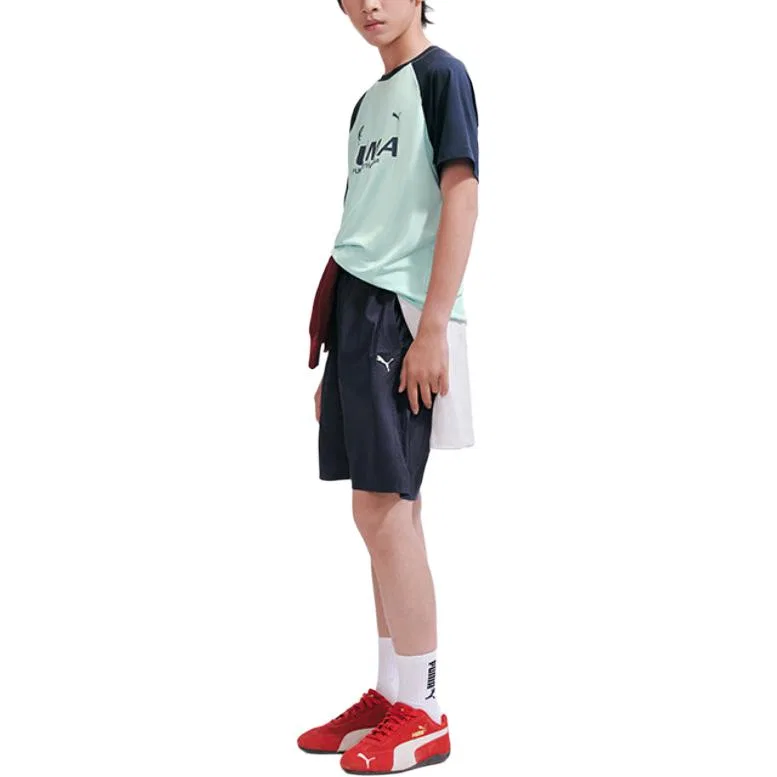 Детская футболка Quick Dry PUMA, Green Blue Tone 00348 — фото 4