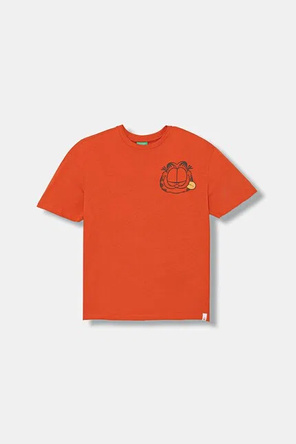 Футболка с принтом Garfield United Colors of Benetton, оранжевый — фото 2