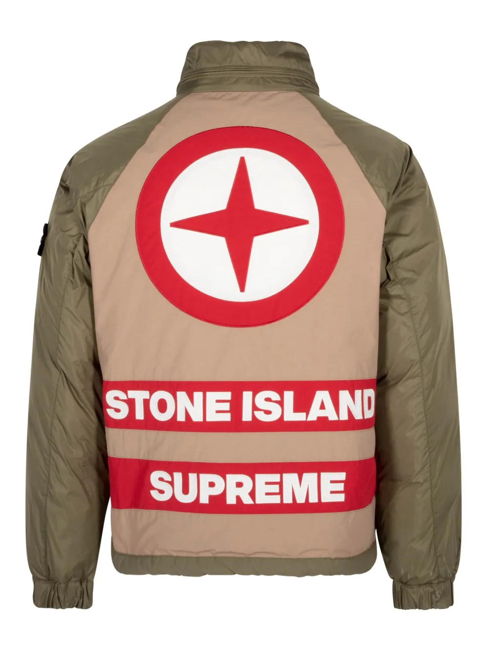 Двусторонний пуховик Olive из коллаборации со Stone Island Supreme, зеленый — фото 2