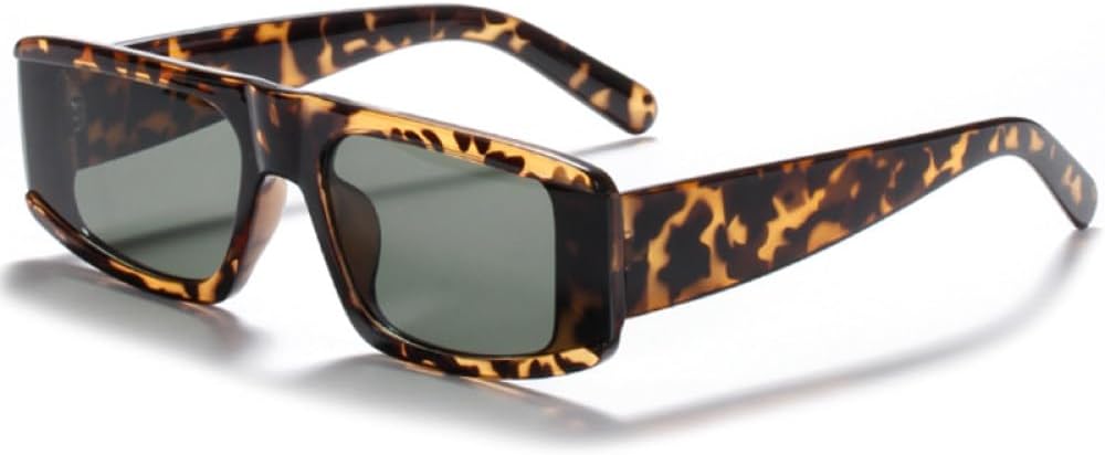 

Солнцезащитные очки в стиле ретро прямоугольной формы 2027 года для мужчин и женщин, модные солнцезащитные очки с леопардовым принтом, женские солнцезащитные очки UV400 MTZJH, One Color