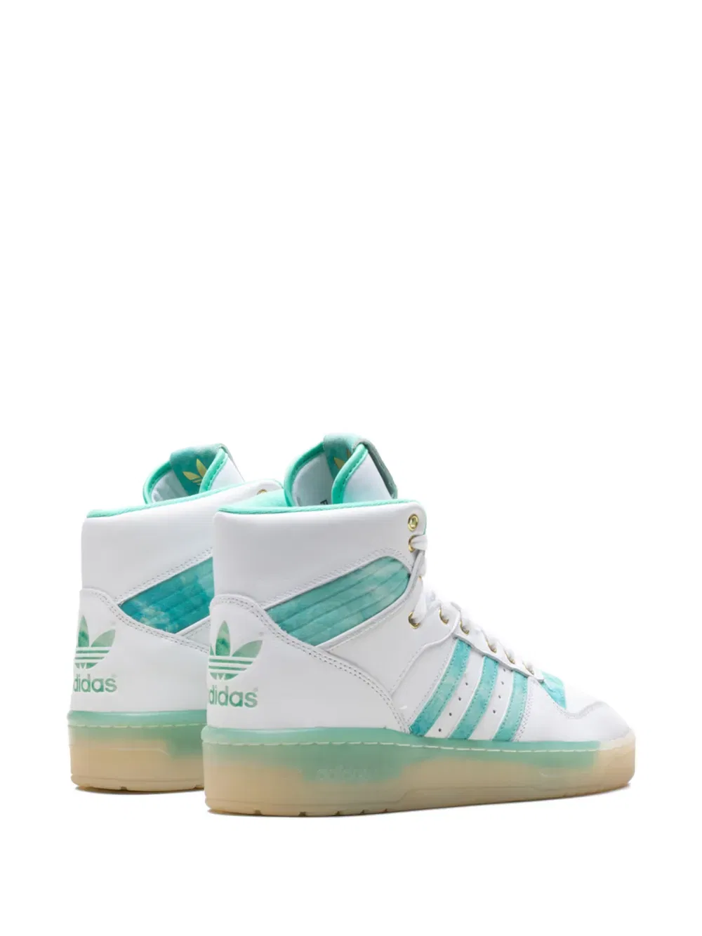Соперничающие кроссовки "бело-зеленого цвета" Adidas — фото 3