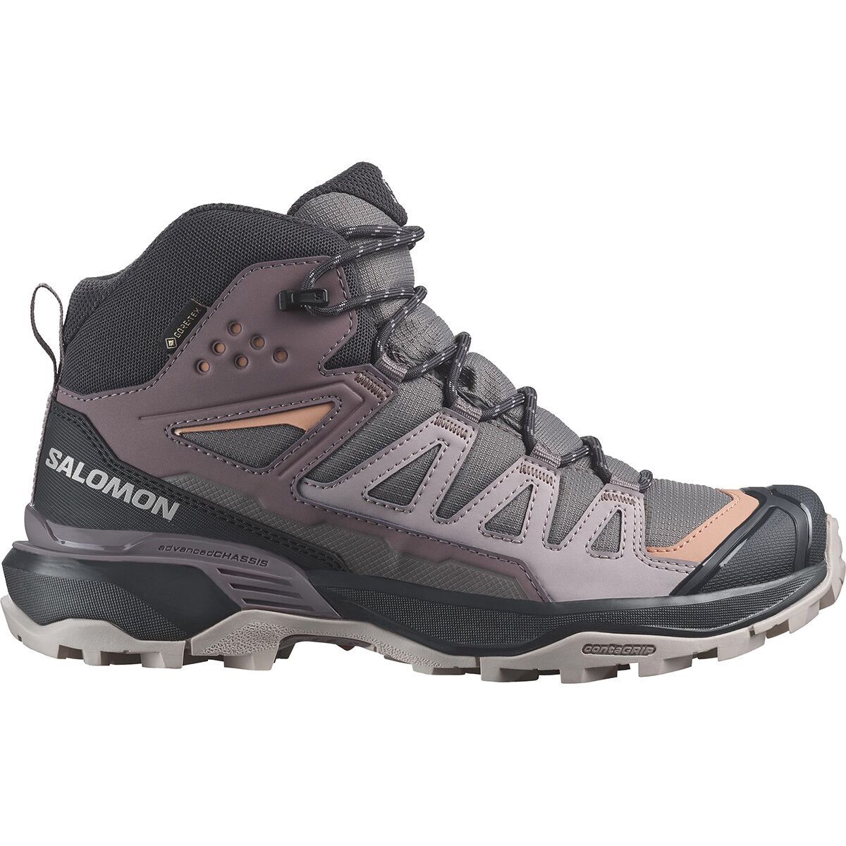 Туристические ботинки женские Salomon X Ultra 360 с мембраной GORE-TEX, фиолетовый