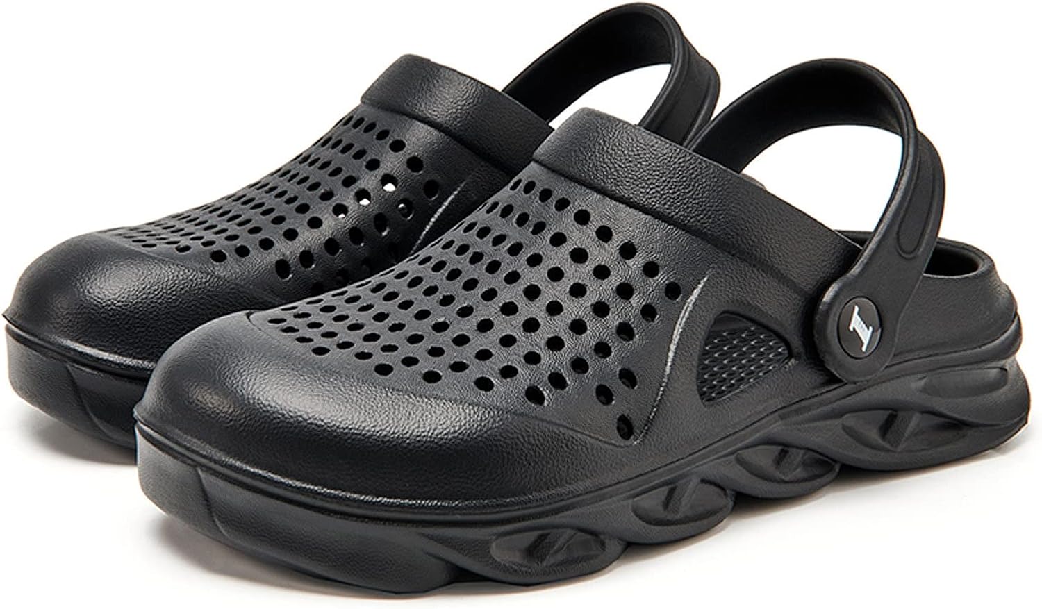 

Садовые сабо FLIOZY для мужчин, водонепроницаемые сабо, летние дышащие спортивные сандалии, слипоны, пляжные сандалии, для улицы и дома, черный