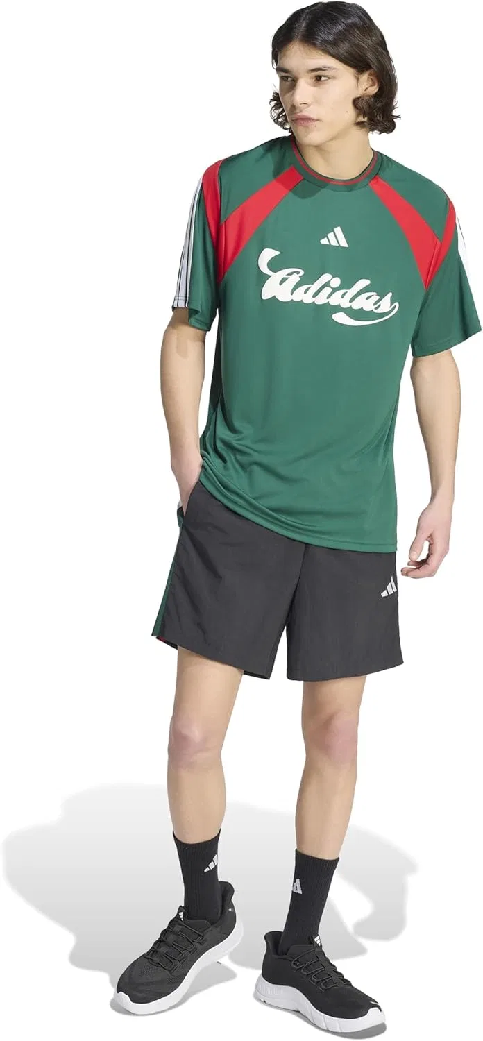 Толстовка adidas, Team Dark Green/Better Scarlet/White — фото 2