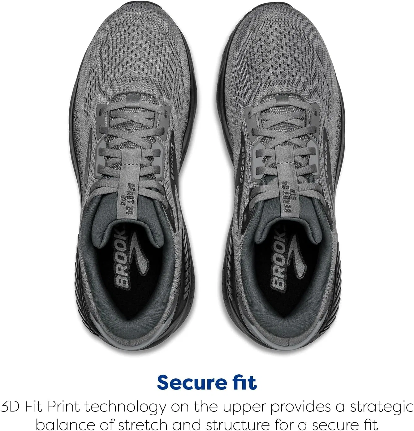 Мужские кроссовки Brooks Beast GTS 24, Primer Grey Ebony — фото 4