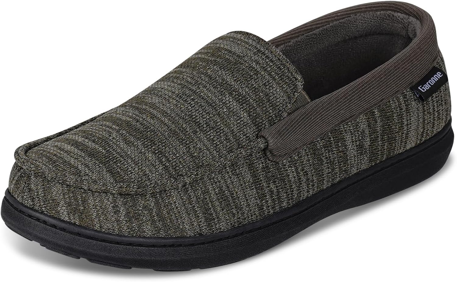 

Мужские мокасины Garonne с эффектом памяти для дома и улицы, дышащие вязаные тапочки с противоскользящей резиновой подошвой, зеленый