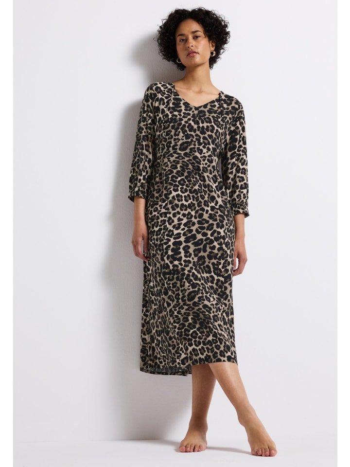 

Street One Платье-миди с узором, черное