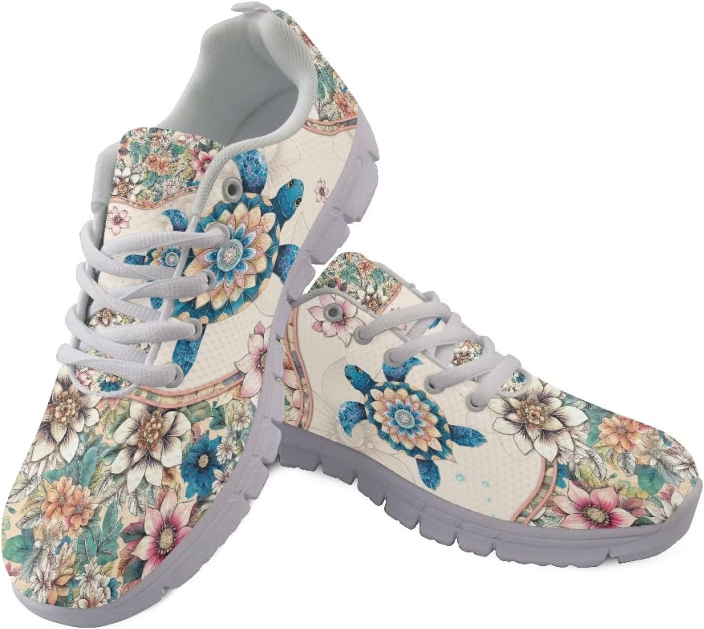 

Женские ботинки POLERO в стиле бохо, легкие кроссовки на шнуровке, повседневная обувь для мужчин, размеры EU35-45, UK2.5-10, Boho Sea Turtle