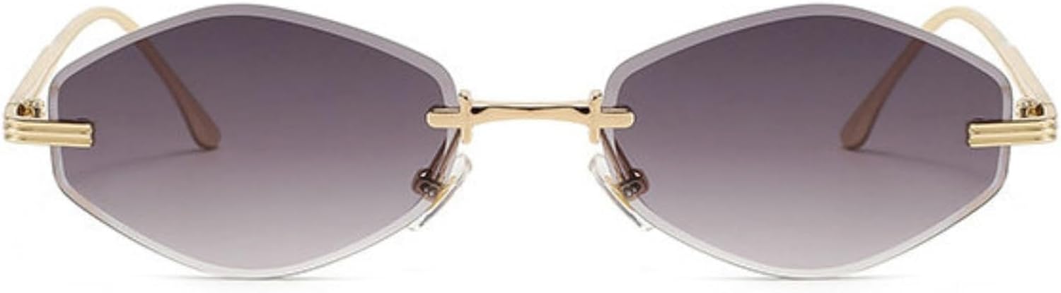

Солнцезащитные очки Willochra Fashion Rimless Polygon для женщин и мужчин, в стиле ретро, ​​классические, винтажные, квадратные, черные, шестиугольные, с защитой от УФ-излучения UV400, C2