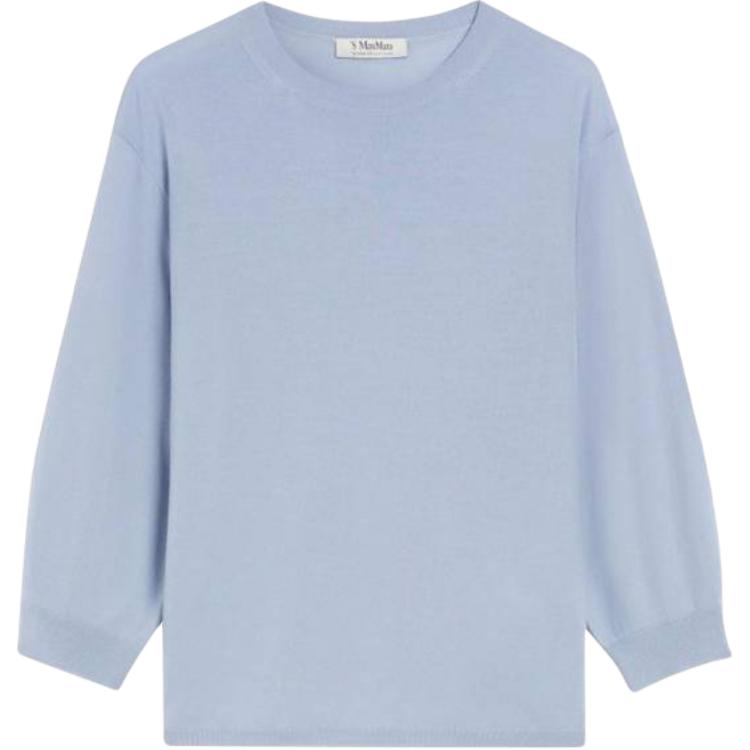

Верх из шерсти с круглым вырезом 'S MAX MARA, светло синий